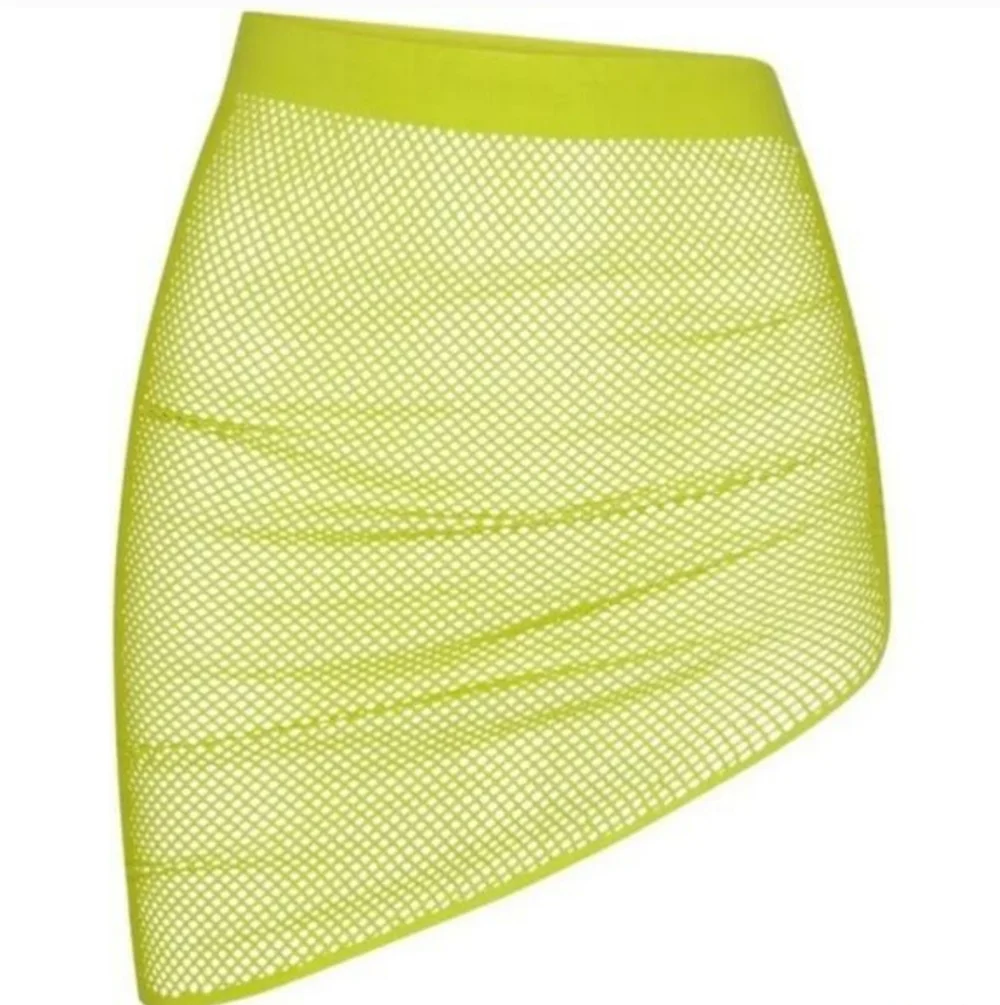 SKIMS Recycled Swim Warp Asymmetrical Knit Cover Up Ruched Sarong in Citrus
